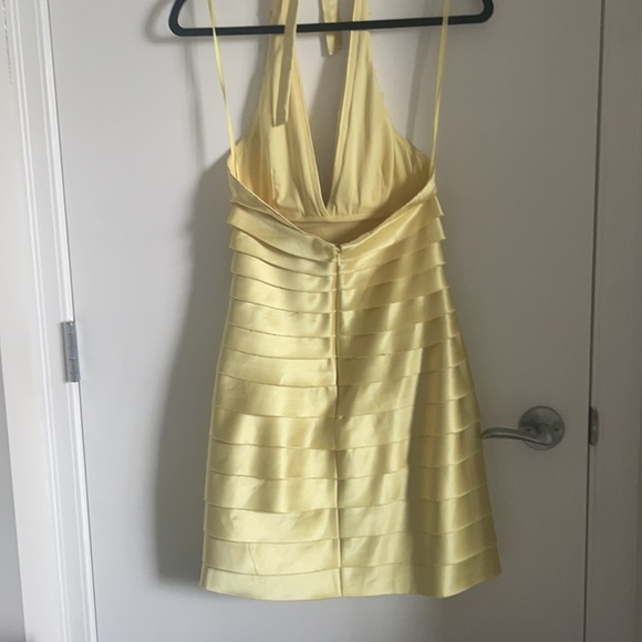 Bc Bg max azaria yellow satin dress - Picture 5 of 5